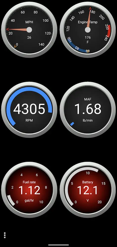 Screenshot of the OBD Fusion app