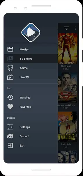 Screenshot of the Ocean Streamz app