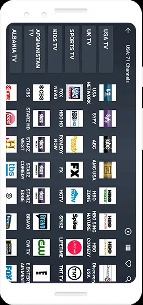 Screenshot of the Ocean Streamz app