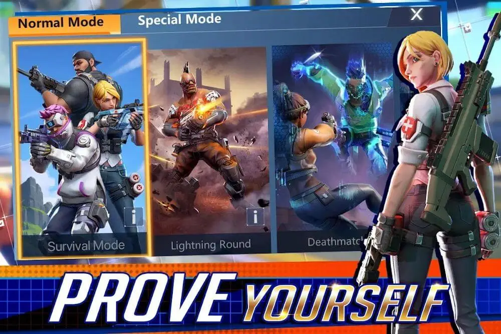 Screenshot of the Omega Legends game