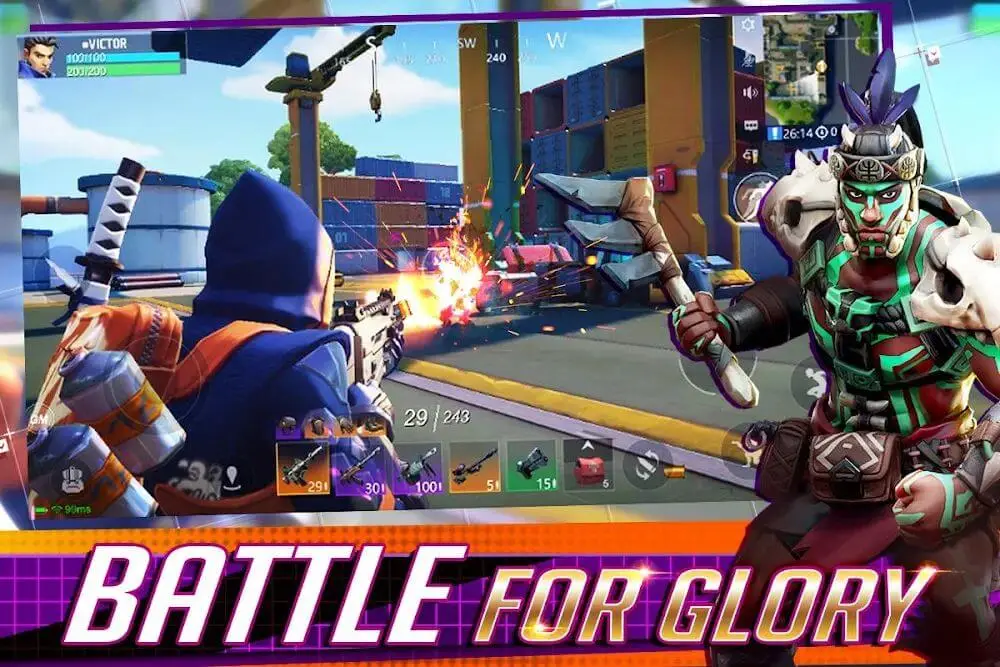 Screenshot of the Omega Legends game