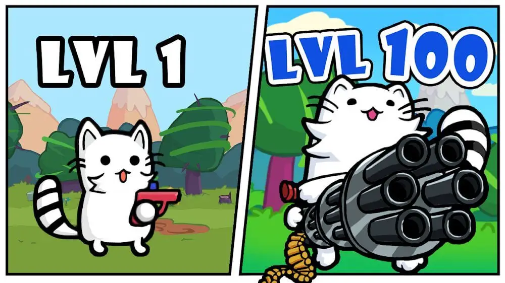 Screenshot of the One Gun: Cat game