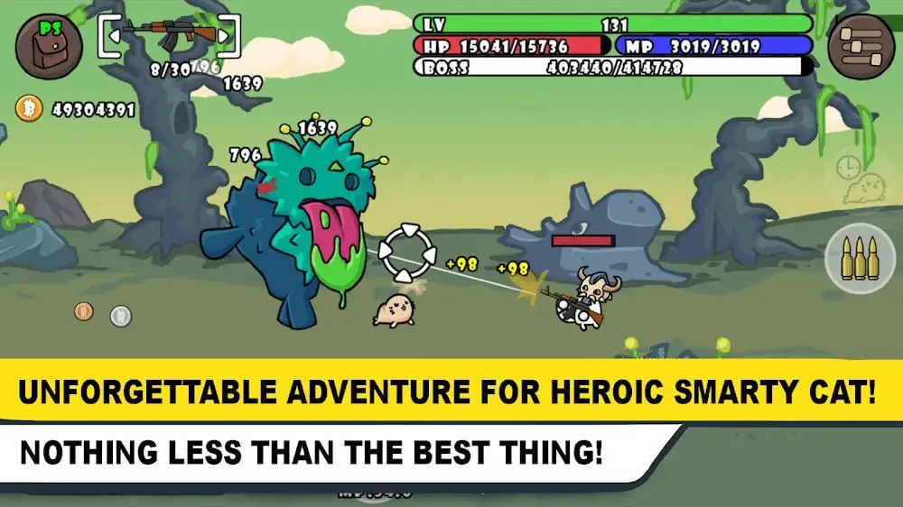 Screenshot of the One Gun: Cat game