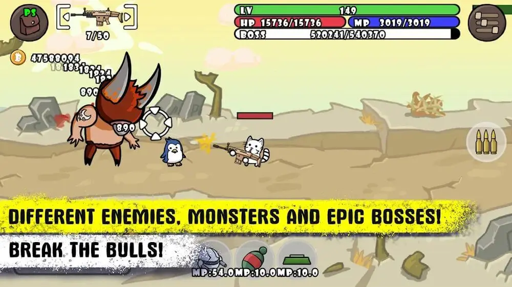 Screenshot of the One Gun: Cat game