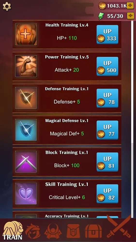 Screenshot of the One Shot Blade app