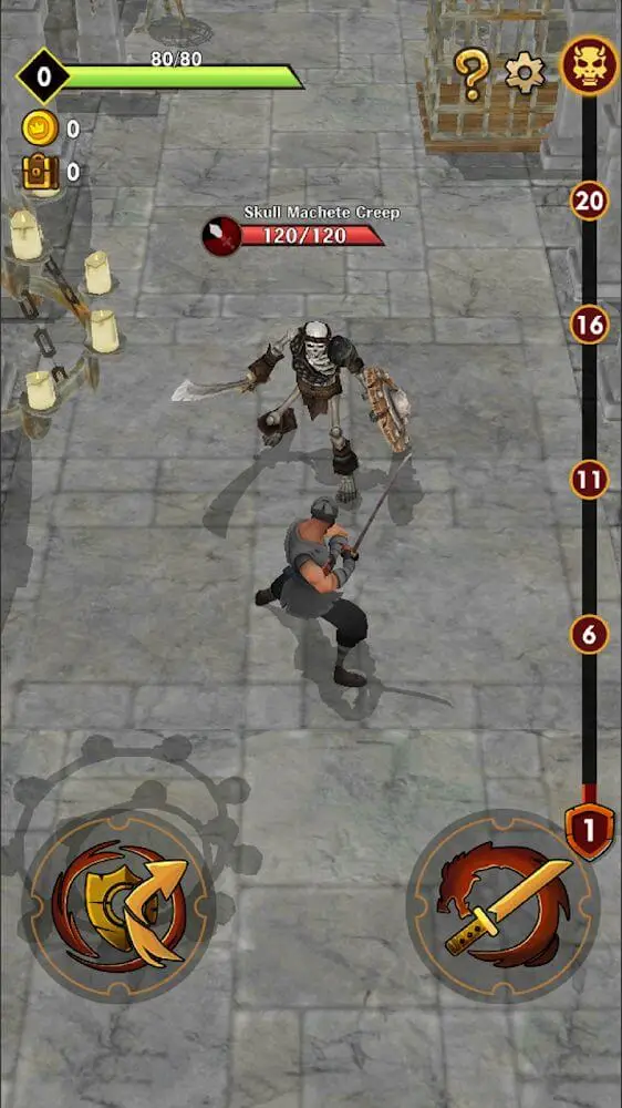 Screenshot of the One Shot Blade app