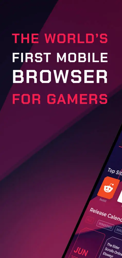 Screenshot of the Opera GX: Gaming Browser app