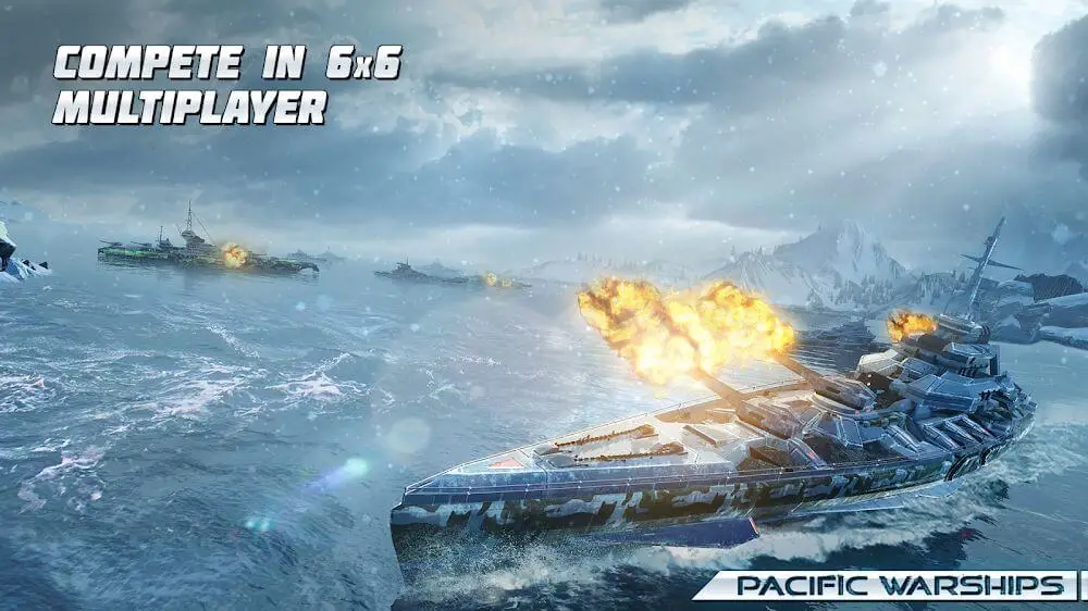 Screenshot of the Pacific Warships game