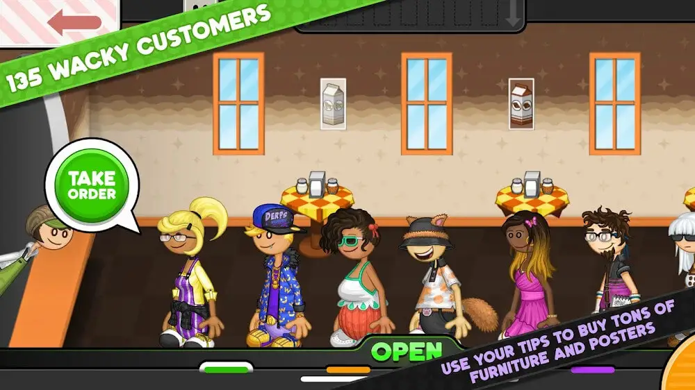 Screenshot of the Papa's Mocharia To Go! game