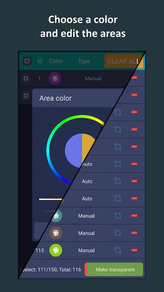 Screenshot of the Partial Screen app