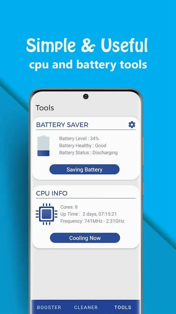 Screenshot of the Phone Booster Pro app