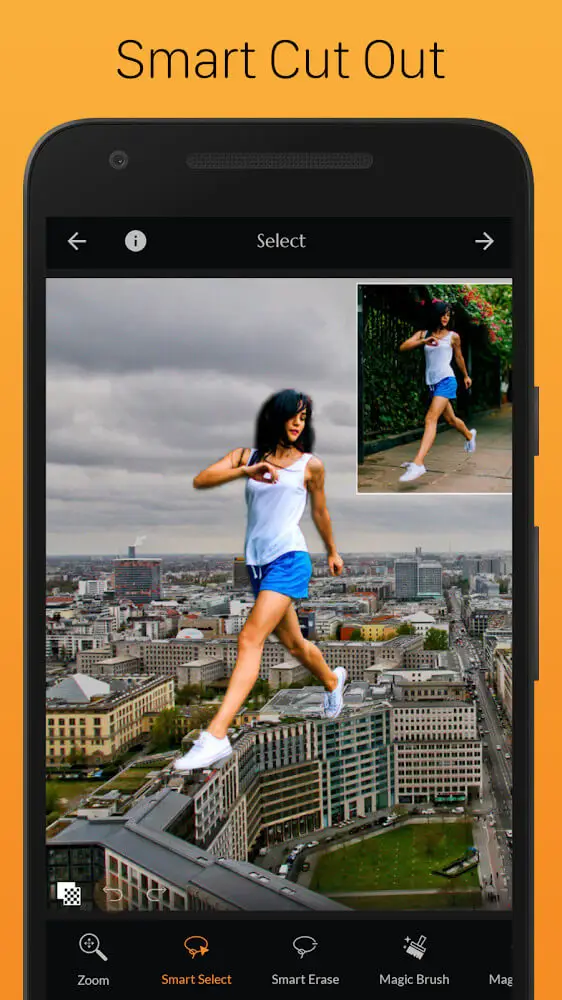 Screenshot of the PhotoCut app