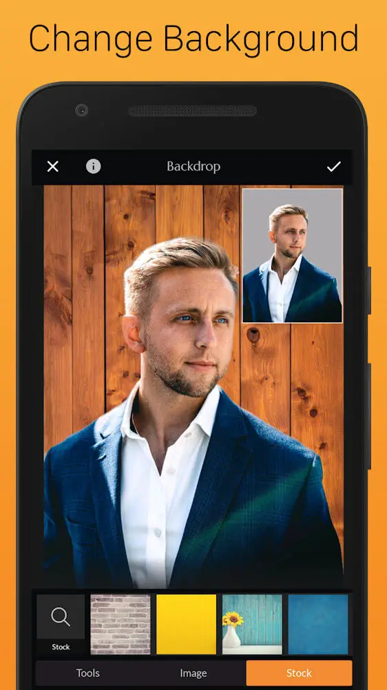 Screenshot of the PhotoCut app