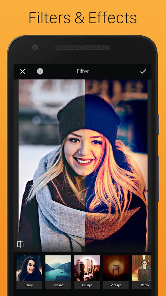 Screenshot of the PhotoCut app