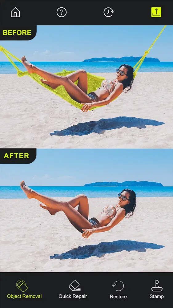 Screenshot of the Photo Retouch app