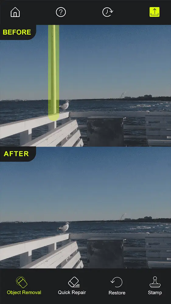 Screenshot of the Photo Retouch app