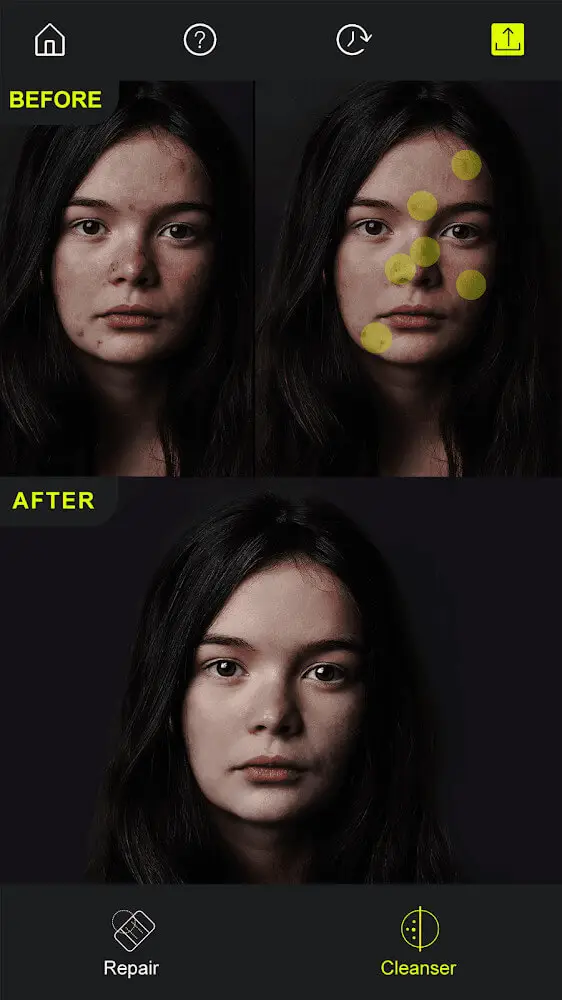 Screenshot of the Photo Retouch app