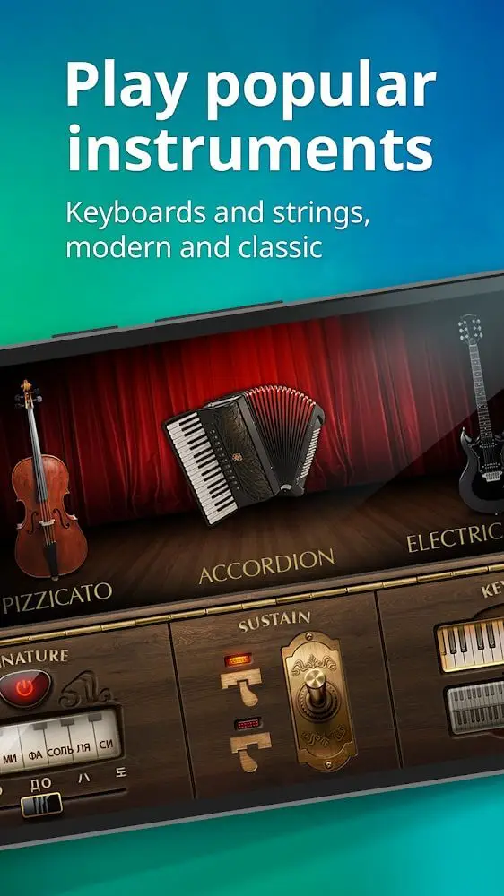 Screenshot of the Piano app