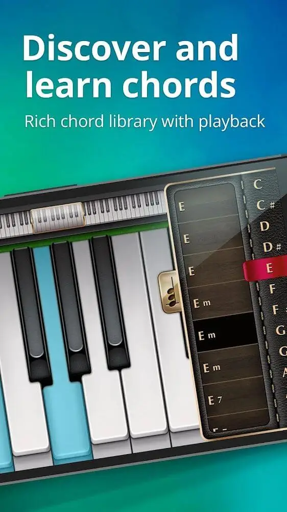 Screenshot of the Piano app