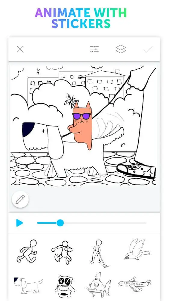 Screenshot of the Picsart Animator app