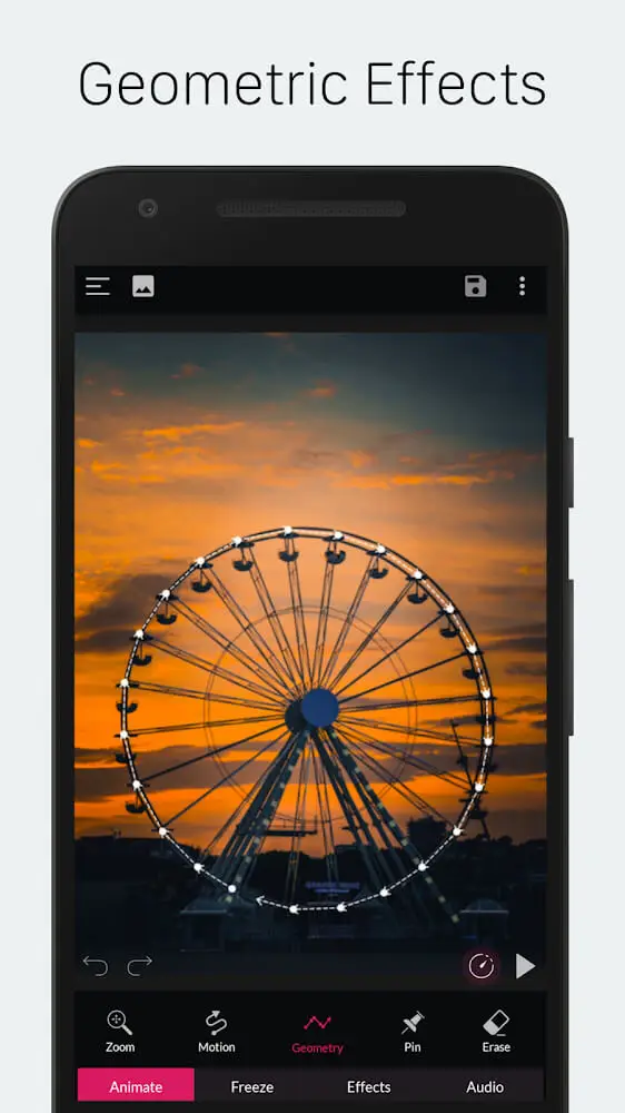 Screenshot of the PixaMotion app
