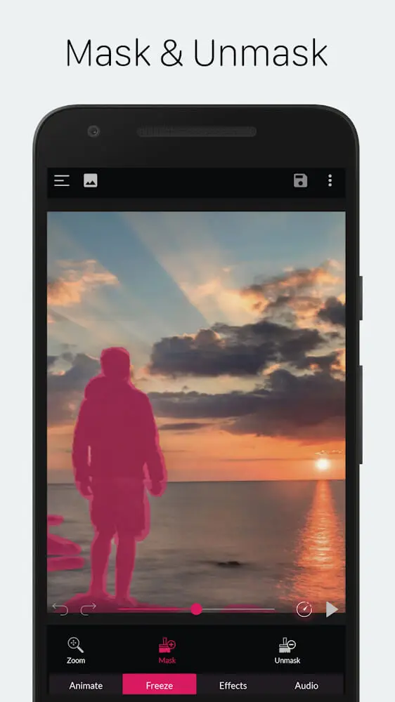 Screenshot of the PixaMotion app