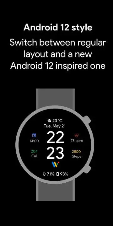 Screenshot of the Pixel Minimal Watch Face app