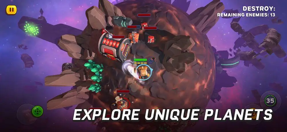 Screenshot of the Planethalla game