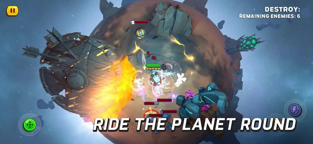 Screenshot of the Planethalla game