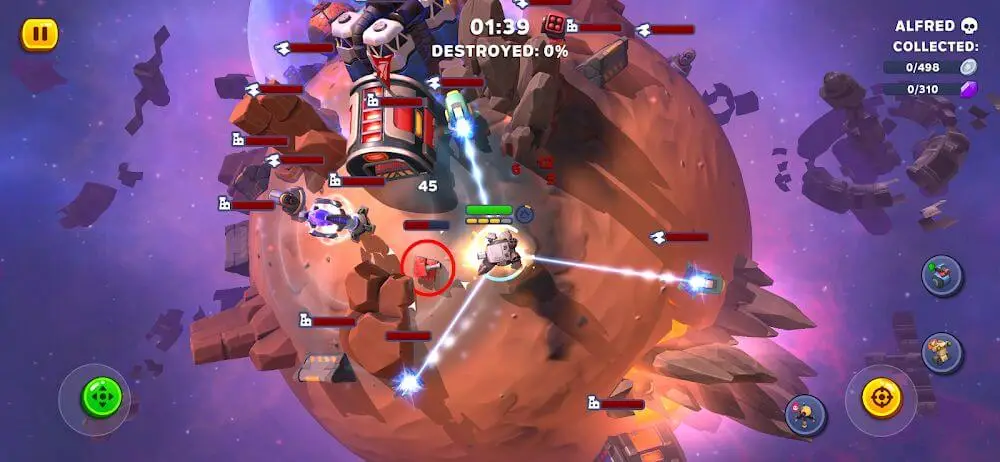 Screenshot of the Planethalla game