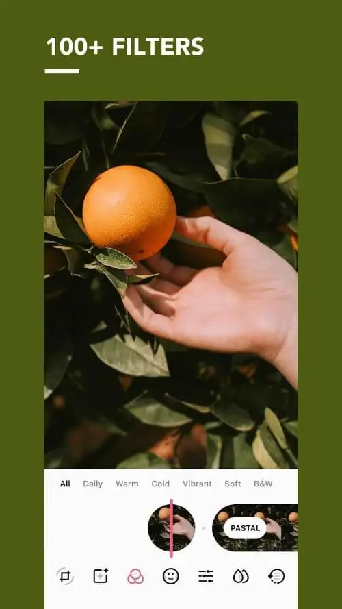 Screenshot of the Pomelo Camera app