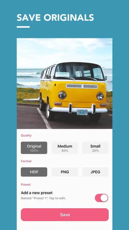 Screenshot of the Pomelo Camera app