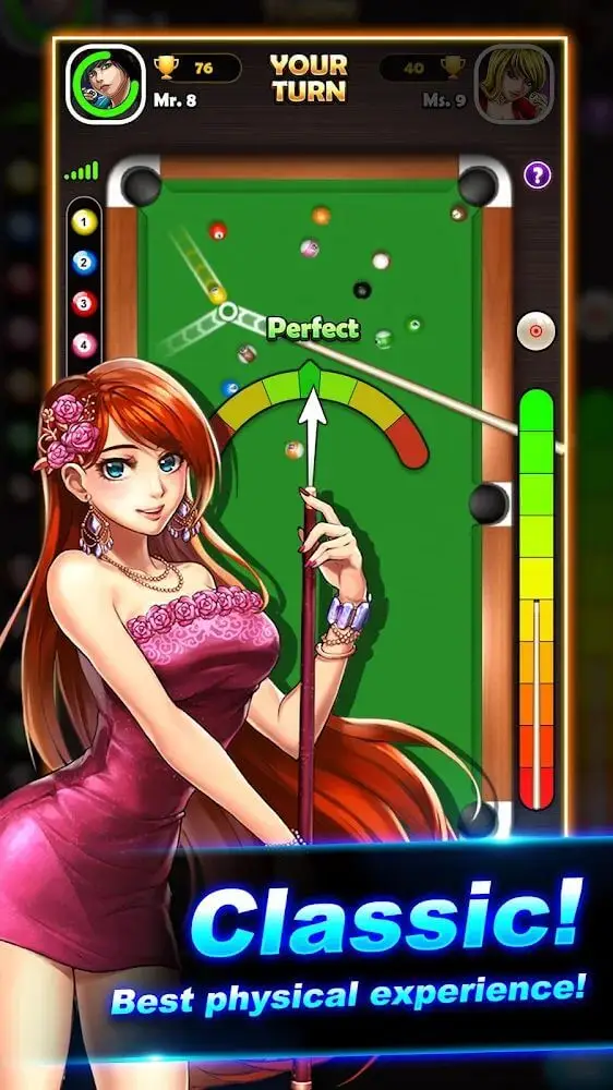 Screenshot of the Pool Legend app