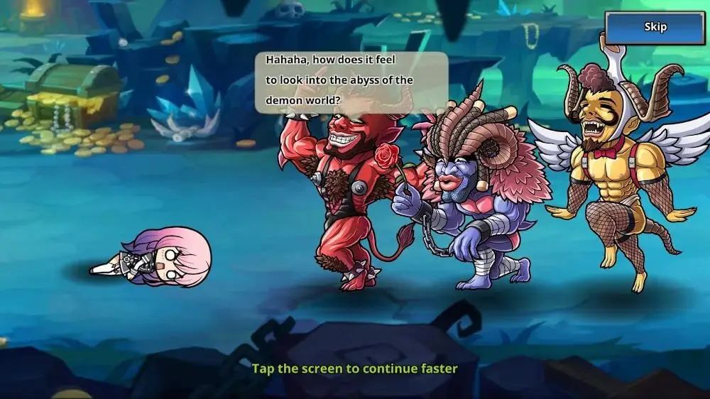 Screenshot of the Pow Pow Dungeon: Idle game