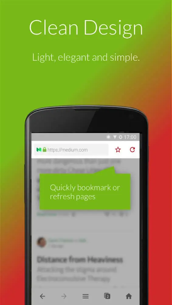 Screenshot of the Power Browser app