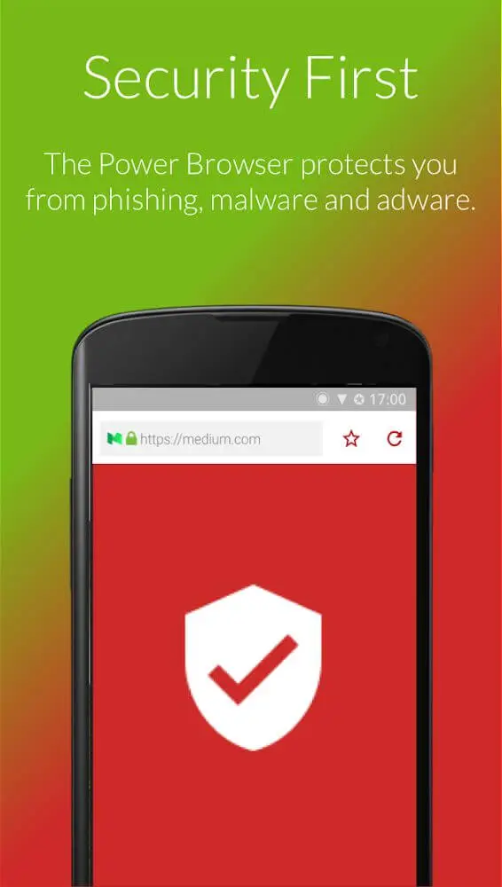 Screenshot of the Power Browser app