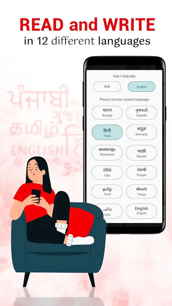 Screenshot of the Pratilipi - FireNovel app