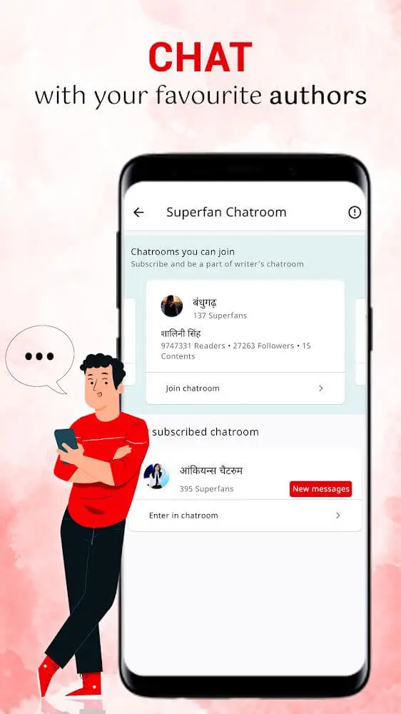 Screenshot of the Pratilipi - FireNovel app