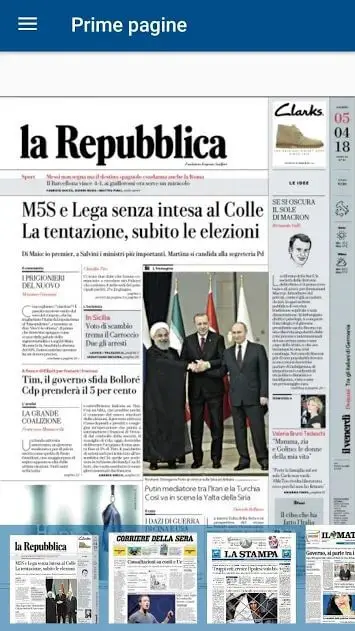 Screenshot of the Prime pagine Pro app