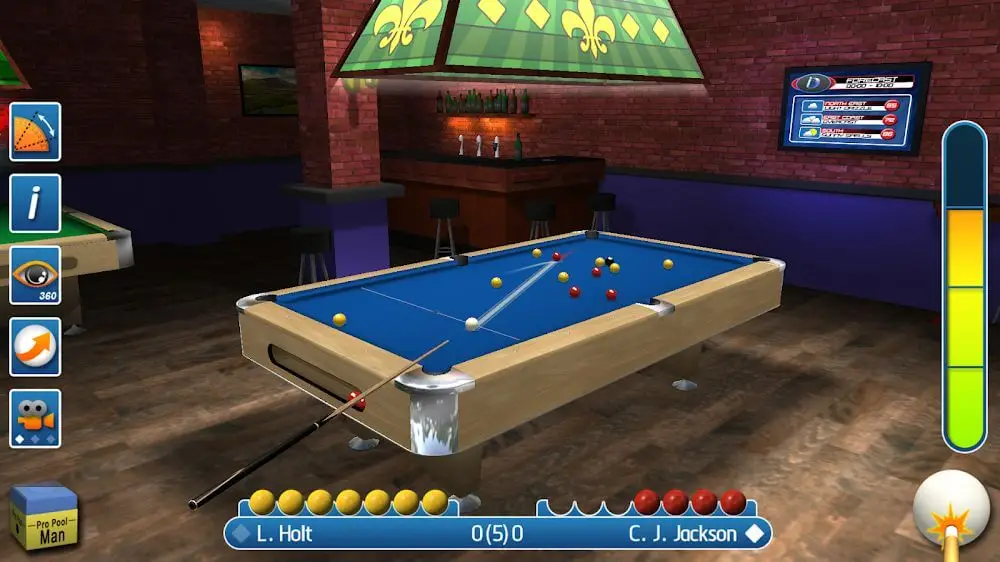 Screenshot of the Pro Pool 2022 game