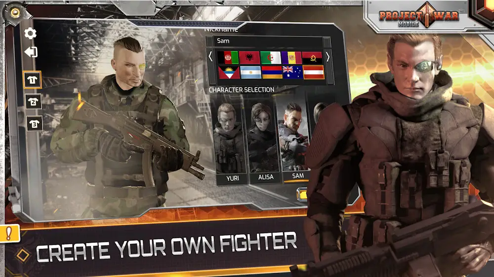 Screenshot of the Project War Mobile game