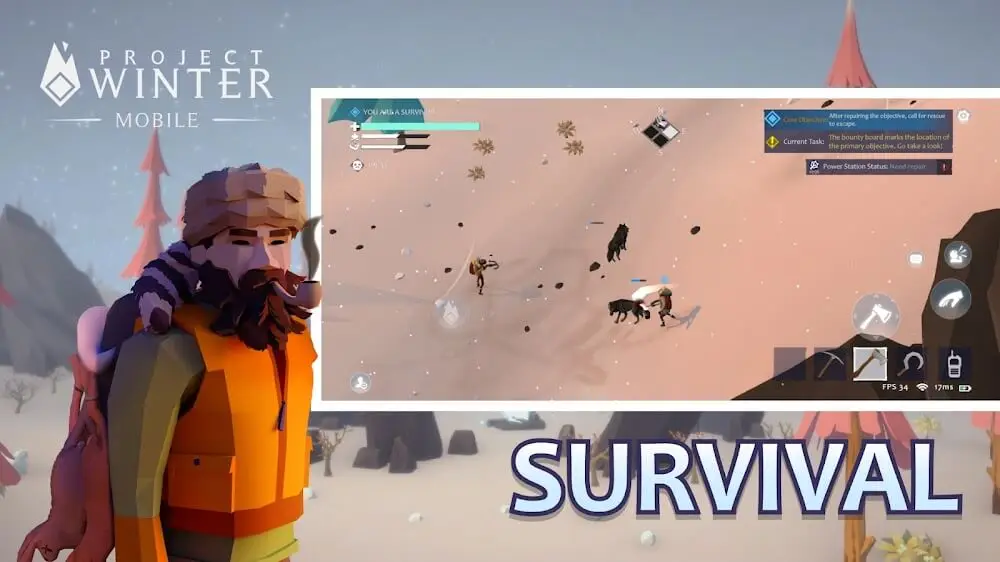 Screenshot of the Project Winter Mobile game