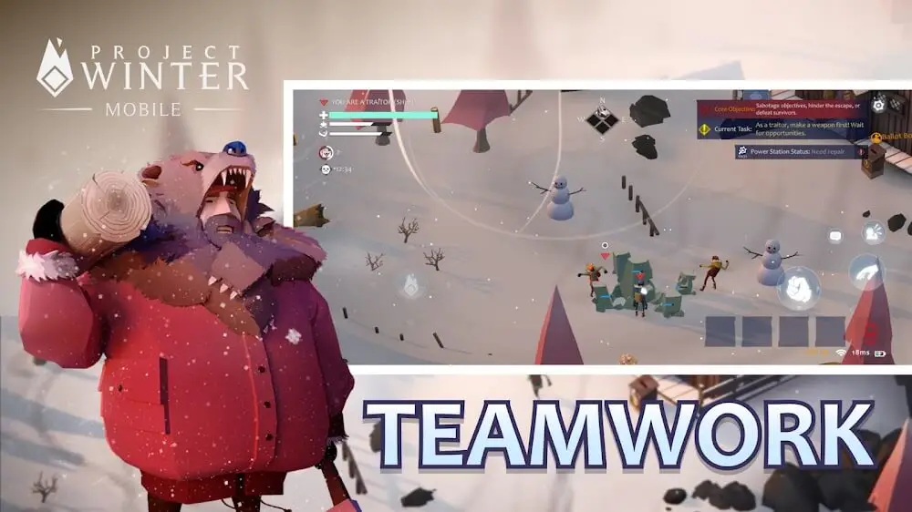 Screenshot of the Project Winter Mobile game
