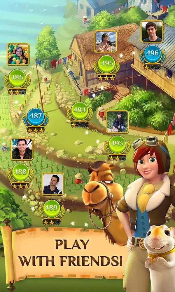 Screenshot of the Pyramid Solitaire Saga app