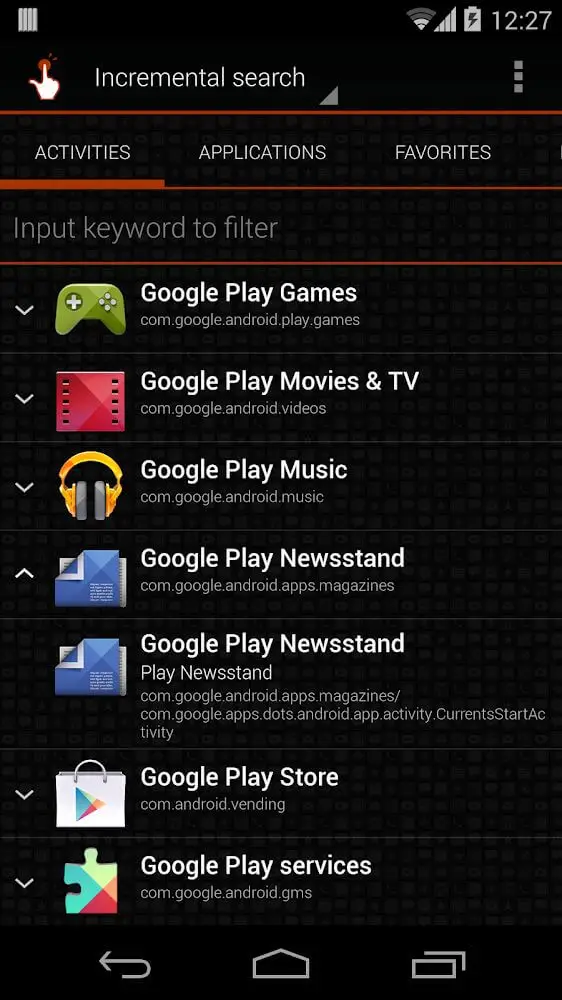 Screenshot of the QuickShortcutMaker app