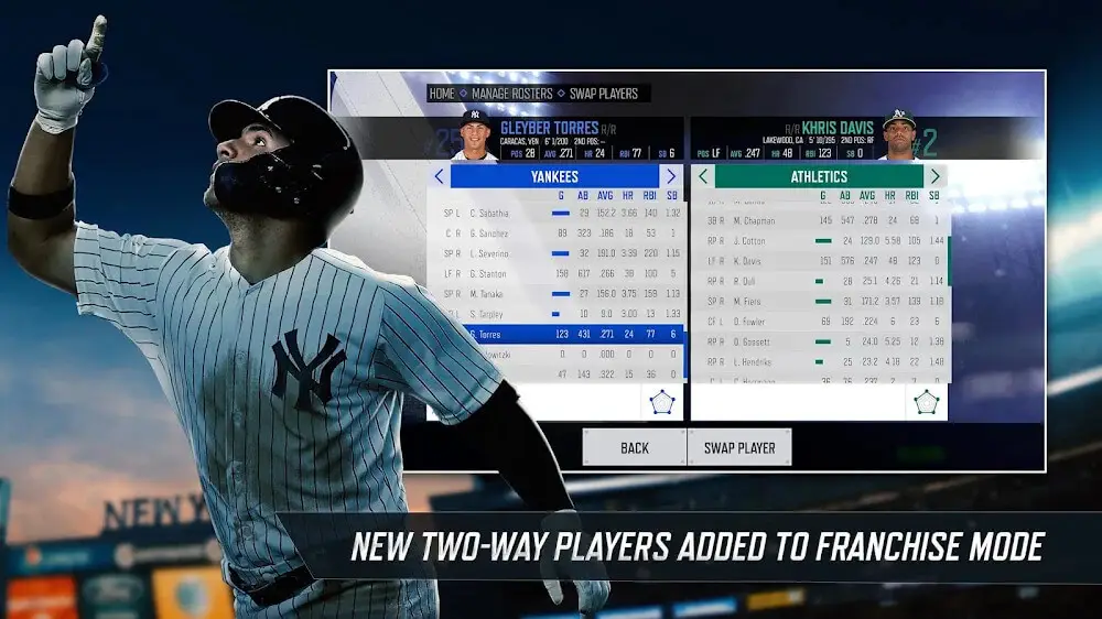 Screenshot of the R.B.I. Baseball 19 game