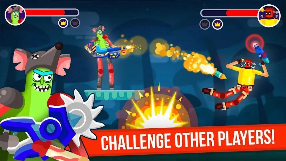 Screenshot of the Ragdoll Rage: Heroes Arena game
