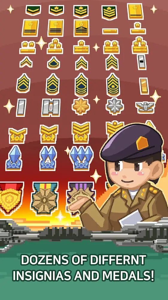 Screenshot of the Rank Insignia Super Explosion app