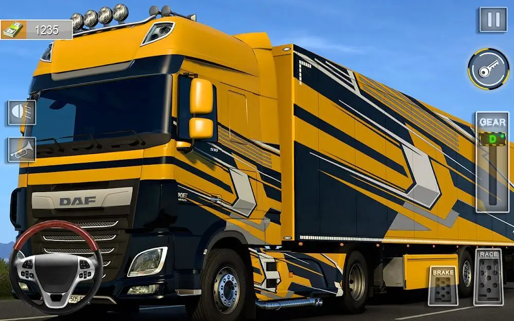 Screenshot of the Real City Cargo Truck Driving game