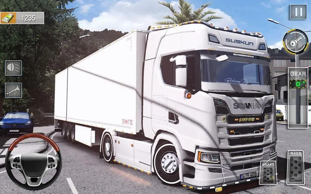 Screenshot of the Real City Cargo Truck Driving game